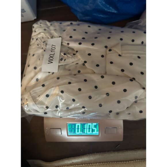 Old Navy White Polka Dot Flutter Sleeve Dress Womens XL Feminine Romantic Flowy - Picture 11 of 12